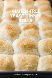 Pour into prepared bread pan and bake one hour to one hour and ten minutes. The Savory Celiac Gluten Free Yeast Dinner Rolls