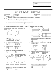Soal uas matematika kelas 5 semester 1 dan kunci jawabannya. Soal Matematika Jaring Jaring Kubus Dan Balok Siswapelajar Com
