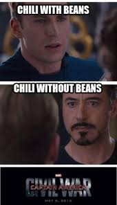 Chili's still giving you the stink eye even after 8 years :v. Meme Creator Funny Chili With Beans Chili Without Beans Meme Generator At Memecreator Org