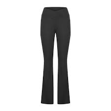 Women Sports Pant Solid Color High Waist Yoga Slimming Casual Loose Wide-leg  Pants, Size: S(Black)