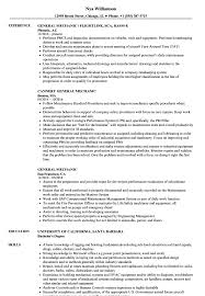 Maybe you would like to learn more about one of these? General Mechanic Resume Samples Velvet Jobs