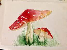 One of the first watercolor painting ideas to try out is a simplistic, colorful balloon painting. Watercolor Red Mushrooms Muhomory Mushroom Art Watercolor Art Mushroom Drawing