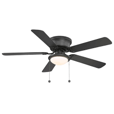 Hugger 52 In Black Ceiling Fan With Light By Hampton Bay Walmart Com Walmart Com