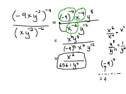 A n/m / b n/m = (a / b) n/m. Simplifying With Negative Exponents Math Showme