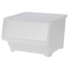 firra フィッラ ふた付きボックス 透明 44 5x42x31 cm ikea インテリア 収納 収納 収納 アイデア