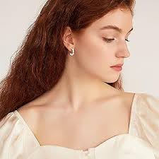 Amazon.com: Gacimy Pearl Hoop Earrings for Women with 925 Sterling Silver  Post, 4mm Thick Oval Pearl Earrings For Women 14K Gold Plated, 20mm Small  Pearl Hoops: Clothing, Shoes & Jewelry