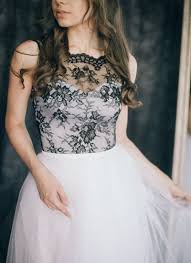 Black And White Lace Wedding Dress The Edgy Elegance Trend 25 High Contrast Black White Wedding Dresses Black White Wedding Dress Black Wedding Dresses Wedding Gowns With Sleeves