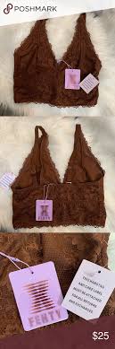 nwt savage fenty bralette savage fenty by rihanna brown lace