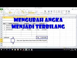 Cara Mengubah Nilai Angka Menjadi Huruf Atau Teks Terbilang Youtube Huruf Teks Youtube