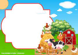 Free Farm Barnyard Invitation Templates Farm Animal Birthday Animal Birthday Invitation Farm Animals Birthday Party Invitations