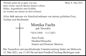 Die filme dieser schaffensperiode, häufig mit harriet andersson besetzt, wurden vom publikum mehrheitlich positiv aufgenommen und verschafften dem regisseur ein renommée in seiner heimat. Traueranzeigen Von Monika Fuchs Trauer Marbacher Zeitung De