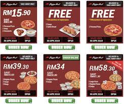 From basic pepperoni or cheese pizza to veggie lover's pizza, meat lover's pizza and a selection of garlic parmesan pizzas, you have many options with pizzahut.com. Pizza Hut Malaysia Coupon Code Until 30 April 2016