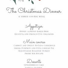 Create your own dinner party invitation to download, print or send online for free. Christmas Menu Templates You Can Create At Home