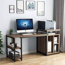 Sold and shipped by harper & park. 47 Computer Desk With Storage Shelf And Printer Stand Overstock 31307321