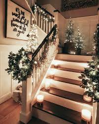 Vintagefarmhouseloving On Instagram Who Is Already Missing Christmas This House Is Just Beautif Christmas Staircase Farmhouse Christmas Rustic Christmas