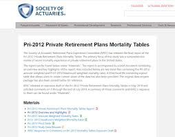 Soa Mortality Tables Finalized For Private Sector Retirement Plans Foster Foster