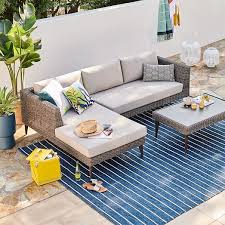 Marina Outdoor 2 Piece Chaise Sectional Patio Furniture Cushions Outdoor Furniture Outdoor Sectional Sofa