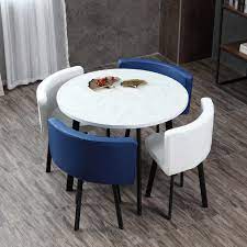 Dining table with chair set. China Hot Sale Home Furniture Round Table Set With Four Chairs Dining Table Chair Set Wooden Commerical Dining Room Chair And Desk China Round Table Set Dining Table Chair Sets