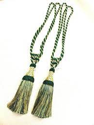 Shop tassels & tiebacks at chairish, the design lover's marketplace for the best vintage and used furniture, decor and art. 2 Prince Green Yellow Curtain Tassel Tiebacks Tie Backs Pair Cord Cable Fabric
