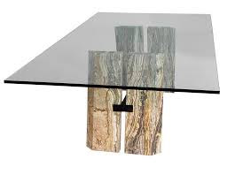 Browse a large selection of kitchen and dining room tables, including wood, metal, plastic and glass dining table ideas in round, oval and rectangular designs. Custom Cantilever Stone Base Glass Top Dining Table For Sale At 1stdibs