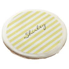Pale Gold And White Stripes By Shirley Taylor Sugar Cookie Kitchen Gifts Diy Ideas Decor Special Unique Individual Custom White Gifts Gold Gifts White Stripe