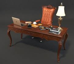 The tabletop can hold 500 to 2000 piece puzzles and is super convenient. Classic Office Working Desk Set 3d Model Cgtrader