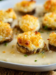 White Cheddar Stuffed Mushrooms Longhorn Copycat The Cozy Cook