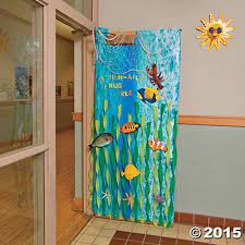Kristin paradise 30ct tropical fish hanging swirl decorations, under the sea party supplies, ocean birthday theme, fishing kids decor for first 1st boys girls baby shower, fishing fisherman favors. Oriental Trading Ocean Theme Classroom Door Decorations Under The Sea Decorations