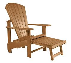 C R Plastic Products C03 F03 Adirondack Upright With Pullout Footstool Adirondack Chair Outdoor Ottomans Outdoor Chairs