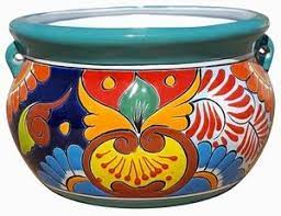Talavera Pottery Talavera Low Chata Traditional Green Terracotta Pots Wholesale Pots Pottery Ollas Mexican Pottery Arizona Pottery Talavera Pottery