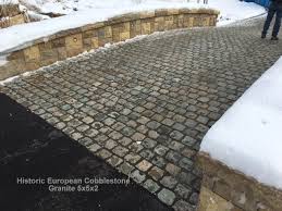 Here you may to know how to lay cobblestone driveway. Snow Removal Tips For Cobblestone Driveways Antique Reclaimed Old Granite Cobblestone Antique Curb Stone Driveway Pavers