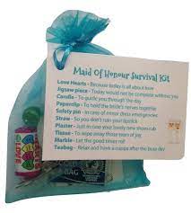 Maid Of Honour Survival Kit In Turquoise Thank You Gift Card Keepsake Novelty Wedding Gift Amazon Co Uk Offi Wedding Survival Kits Maid Of Honor Survival