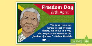 Every year, the republic of south africa celebrates freedom day, a public holiday that commemorates the anniversary of the historic day in 1994. South Africa Freedom Day 27th April Display Poster