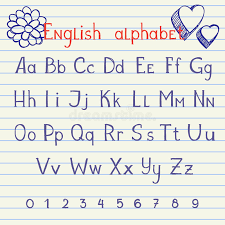 Choose the correct phonetic spelling! Drawing English Alphabet Stock Vector Illustration Of Capital 27190694