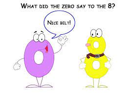 What Did The Zero Say To The 8 Math Cartoons Math Humor Math Jokes