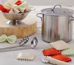 soft pasta set play food pottery