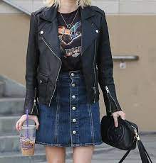 Emma Roberts Leather Jacket Leather Jacket Jackets Emma Roberts