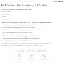 Think you know a lot about halloween? Quiz Worksheet Cognitive Impairment In Older Adults Study Com