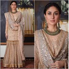 15 Iconic Outfits From Kareena S Closet This Year Sharara Designs Gharara Designs Indian Designer Outfits
