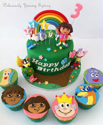 3rd Birthday Birthday Cake Designs For 2 Year Old Boy With Name Dora Cake Birthday Cake Kids Dora Birthday Cake Dora Cake