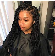 Then the twists became bigger and were tied up into an updo. Pinterest Creativetayy Hair Styles Box Braids Hairstyles Braided Hairstyles