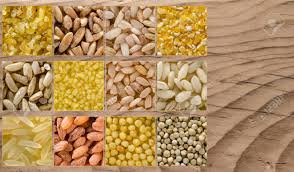 Pour the lemon juice and olive oil over the mixture and toss to coat. Collage Consisting Of Different Grains Such As Bulgur Quinoa Polenta Rice Couscous Millet Food Background Healthy Lifestyle Concept Closeup Macro Shot Stock Photo Picture And Royalty Free Image Image 70869923