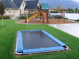 Sunk Trampoline Pool Accessory Dream Backyard Backyard Trampoline Backyard Fun