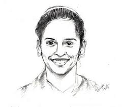 Sketches And Drawings Saina Nehwal Badminton Player Pencil Drawing Draw On Photos Badminton Pencil Drawings