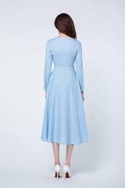 Light Blue Dress Midi Dress Pleated Dress Spring Dress Etsy Blue Midi Dress Light Blue Dresses Pleated Dress