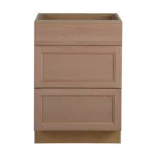 Hampton bay easthaven assembled 18x90x24 in pantry. Hampton Bay Easthaven Shaker Assembled 24x34 5x24 In Frameless Base Cabinet With 3 Drawers In Unfinished Beech Eh2435d Gb The Home Depot Interior Decorating Kitchen Kitchen Base Cabinets Base Cabinets