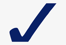 This has been completed, or yes; Blue Checkmark Check Mark Free Transparent Png Download Pngkey