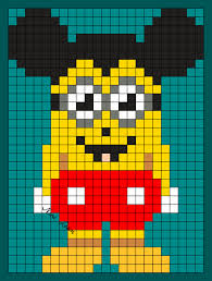 Ne Sont Il Pas Trop Minion En Perles Hama Pixel Art Minecraft Coloriage Pixel Dessin Carreau