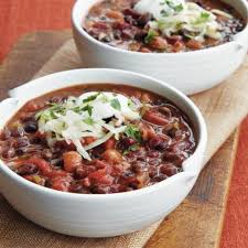 This Vegetarian Chili Is Not Too Spicy But If You Want More Heat Increase The Amount Of Vegetarian Chili Recipe Vegetarian Chili Three Bean Chili Vegetarian