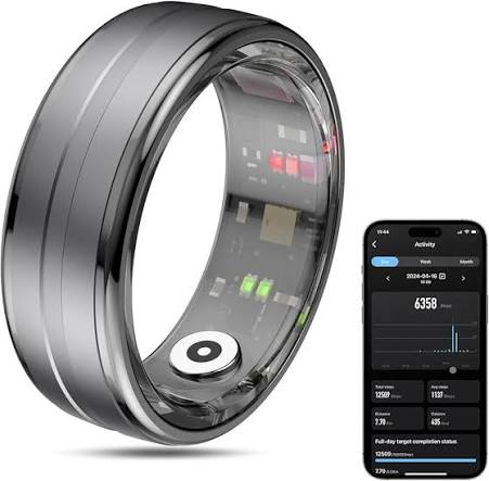 Amazon.com: MagLoop Smart Ring Health Tracker for Men/Women,Fitness Ring Sleep Tracker,Fast Charging for Long-Lasting Use,for Pedometer Exercise,Monitor Sleep, Heart Rate, Stress,Waterproof (Black, 8) : Electronics
